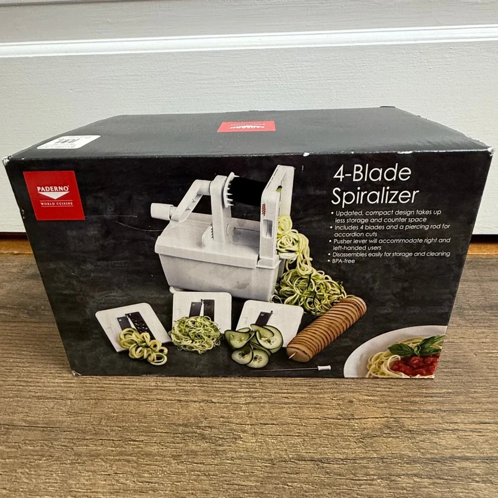 Paderno 4-Blade‎ Spiralizer Kitchen Tool Williams-Sonoma BPA-Free